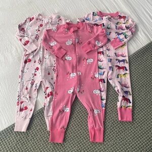 Hanna Andersson Todder Zip Up Pajamas 18-24 Month / 2T